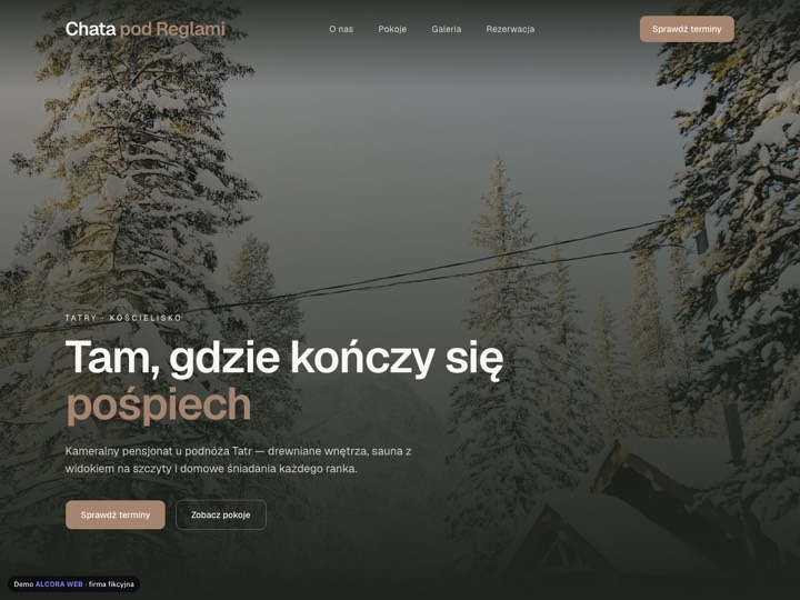 Projekt demonstracyjny: Chata pod Reglami